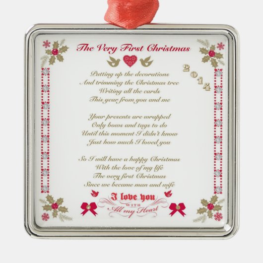 Zeer Eerste Kerstman met man en vrouw Ornament (Voorkant)