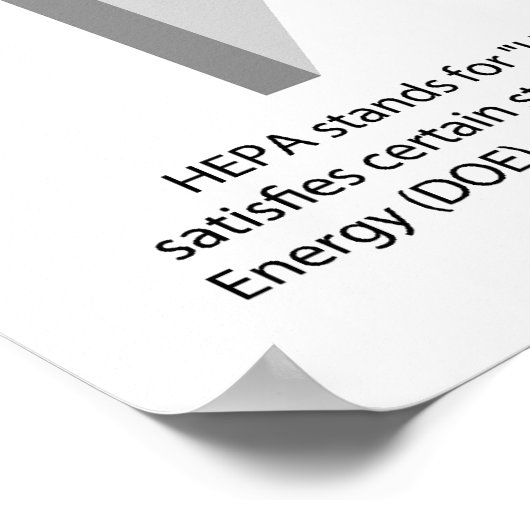 Zeer efficiënt deeltjesluchtfiltersysteem poster (Hoek)