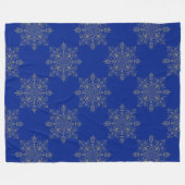 Zeer Elegant Damask Pattern Royal Blue Fleece Deken (Voorkant (Horizontaal))