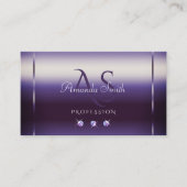 Zeer Elegant Paarse glanzende strass steentjes Mon Visitekaartje (Voorkant)
