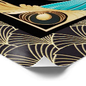 Zeer elegante art deco dame. perfect poster (Hoek)