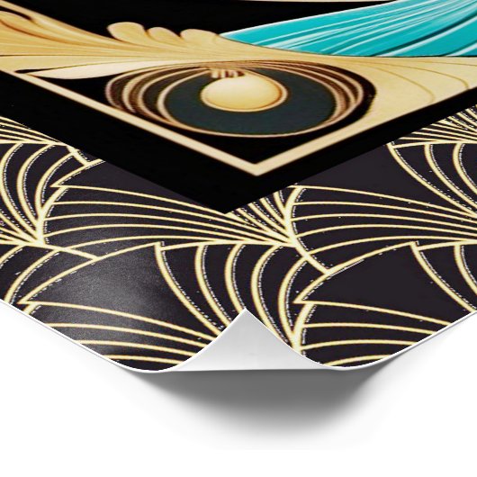 Zeer elegante art deco dame. perfect poster (Hoek)