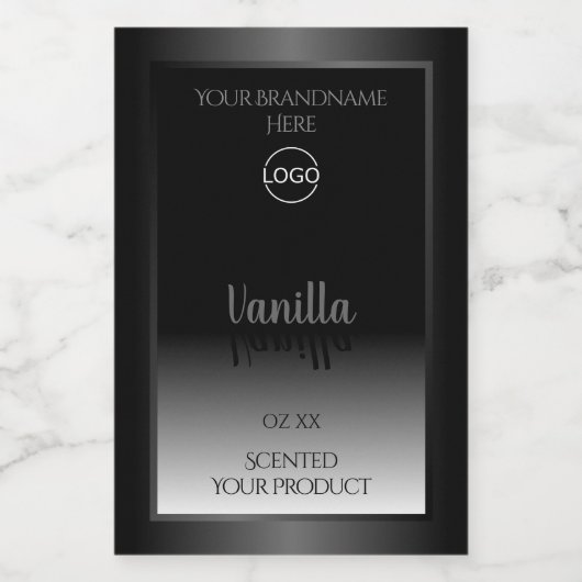 Zeer elegante zwarte en witte etiketten van het Pr (Enkel label)