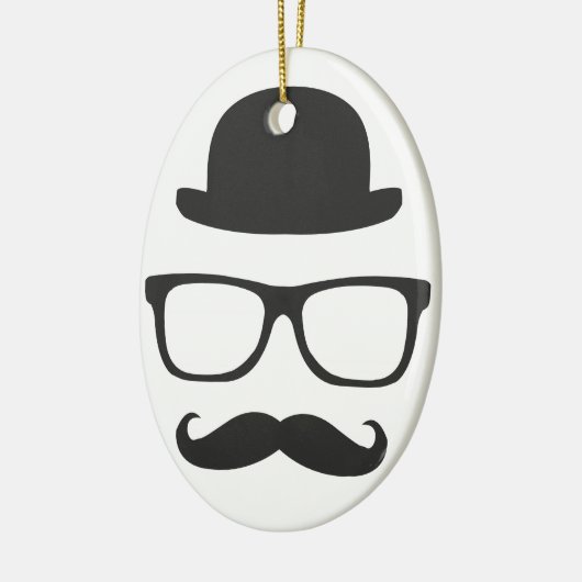 Zeer Engelse Mustache Keramisch Ornament (Links)