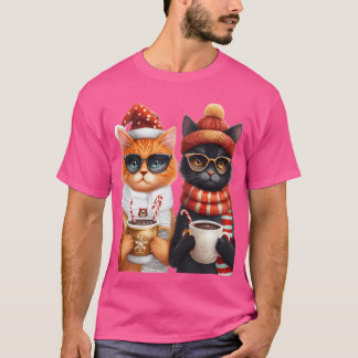 Zeer Feestelijke Katten Gespot Katten met Kerstmis T-shirt