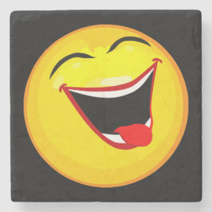 Zeer fijn en zeer gelukkig Emoticon/Emoji Stenen Onderzetter