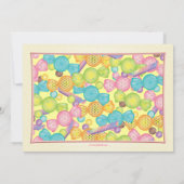 Zeer fijn Snoep Gedekte Kindergeboortedag Kaart (Achterkant)