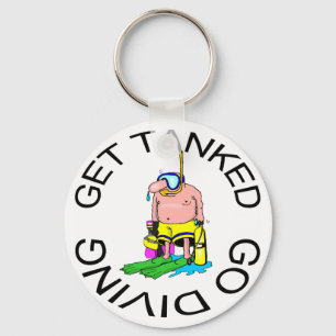 Zeer Funny SCUBA Diving Sleutelhanger