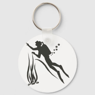 Zeer Funny SCUBA-duiker Sleutelhanger