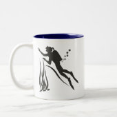 Zeer Funny SCUBA-duiker Tweekleurige Koffiemok (Links)