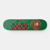 Zeer gefingeerde Amerikaanse Roulette Table Afbeel Skateboard (Horizontaal)