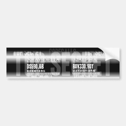 Zeer geheim bumpersticker (Voorkant)