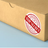 Zeer geheim geheim wit stempel ronde sticker