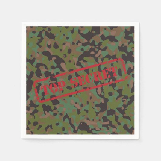 Zeer geheim GI Camouflage Party Cocktail Napkins Servetten (Voorkant)