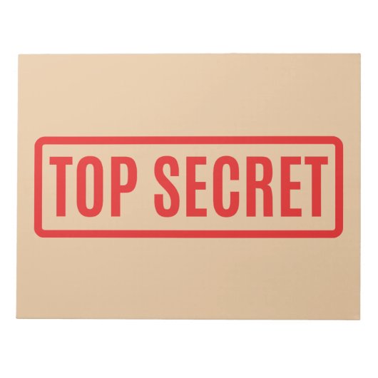 Zeer geheim notitieblok (Voorkant)