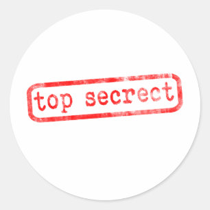 Zeer geheim ronde sticker