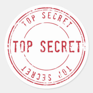Zeer geheim ronde sticker