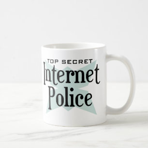Zeer geheime internetpolitie koffiemok