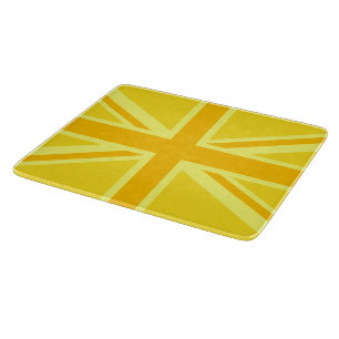 Zeer gele vlag Britse vlag Snijplank