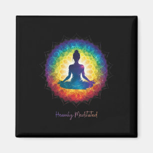 Zeer Gemediteerde Yoga Inspirerende Vreedzame Zen Magneet