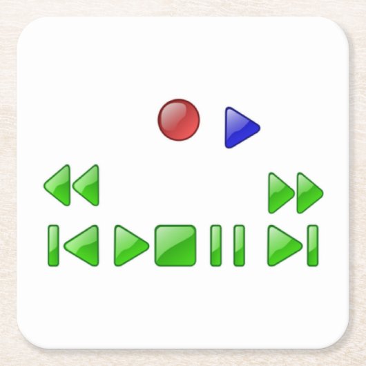 Zeer gesimuleerde DVD Player Button Onderzetter se (Voorkant)