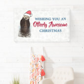 Zeer Geweldige kerst otter grappige woordspeling Spandoek (Insitu)