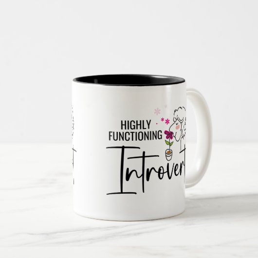 Zeer goed functionerende Introvert Tweekleurige Koffiemok (Voorkant rechts)
