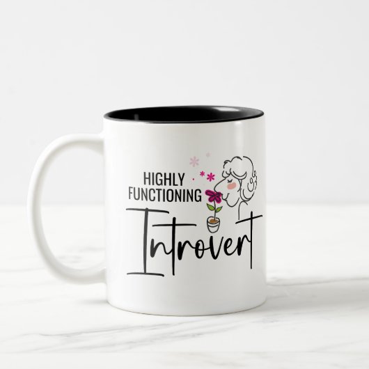 Zeer goed functionerende Introvert Tweekleurige Koffiemok (Links)