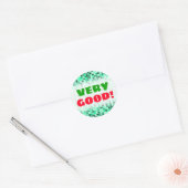 "ZEER GOED!" + Green Tiled Squares Pattern Sticker (Envelop)