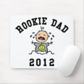 Zeer grappige New Rookie Dad 2012 T-Shirts Muismat (Met muis)