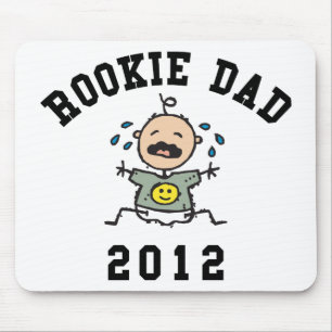 Zeer grappige New Rookie Dad 2012 T-Shirts Muismat
