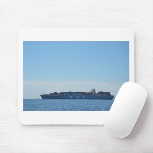 Zeer groot containerschip muismat (Met muis)