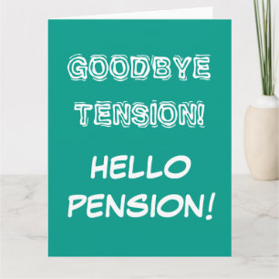 Zeer grote oversized pensioenkaart met leuke offer kaart