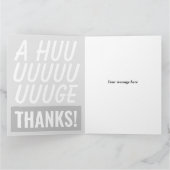 Zeer grote oversized vet typografie dank u kaarten (Binnen)