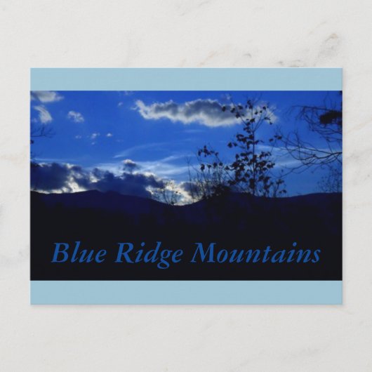 Zeer het Briefkaart van Blue Ridge Mountains (Voorkant)