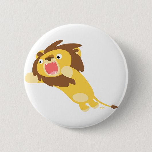 Zeer Hongaarse Cute Cartoon Lion Button Badge (Voorkant)