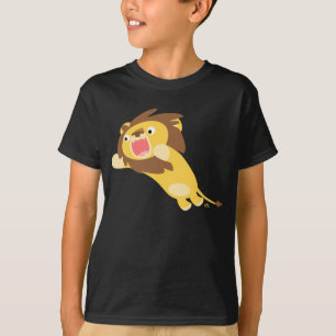 Zeer hongerig schattig Cartoon leeuw kinderen T-sh T-shirt