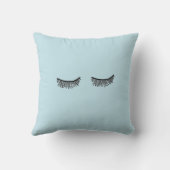 Zeer kleine troebele blauwe eyelash Pillow Kussen (Achterkant)
