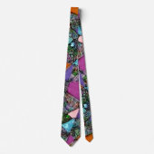 Zeer kleurrijke abstracte vormen art. 11 stropdas (Voorkant)