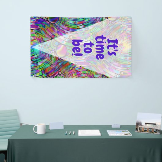 Zeer kleurrijke abstracte vormen, art. 1 spandoek (Beurs)