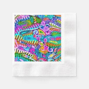 Zeer kleurrijke abstracte vormen art. 9 servet