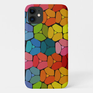 Zeer kleurrijke Abstracte vormen iPhone draagtas 11 Hoesje