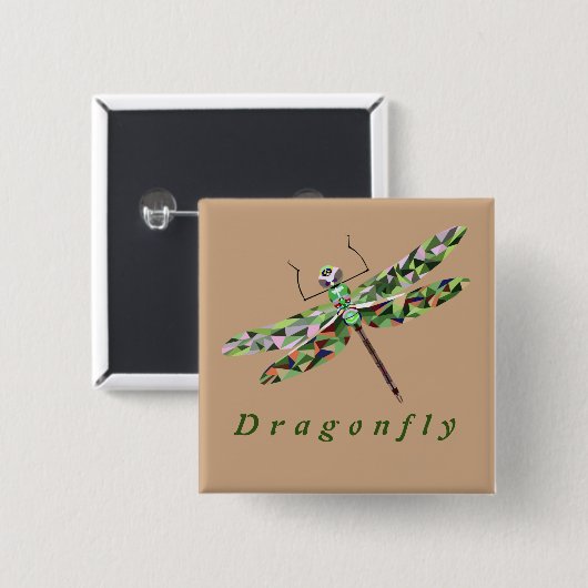 Zeer kleurrijke Dragonfly Pin Button (Voorkant /achterkant)