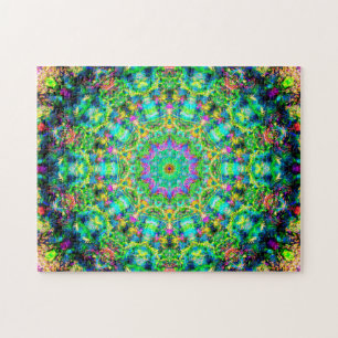 Zeer kleurrijke Psychedelic Mandala Legpuzzel