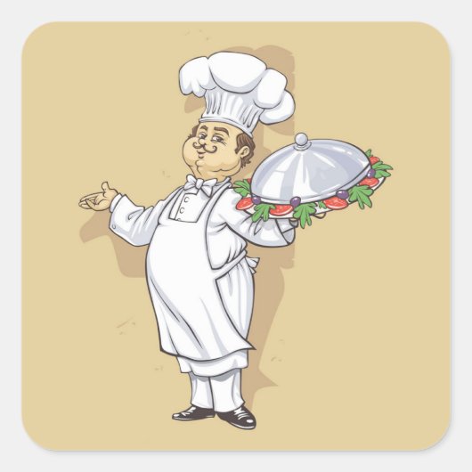 Zeer koele Cartoon Chef Sticker Set (Voorkant)