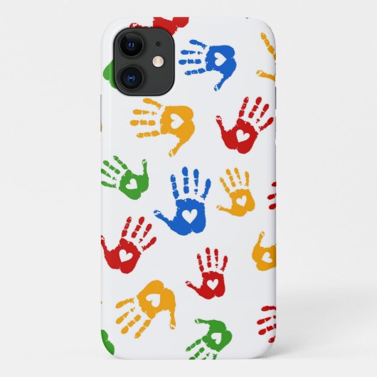 Zeer kool Abstract hart in Palm iPhone Case (Achterkant)