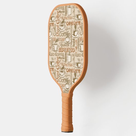 Zeer kool Java Coffee Espresso Caffe Latte Pickleball Paddle (Links)