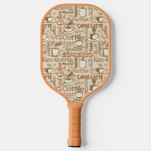 Zeer kool Java Coffee Espresso Caffe Latte Pickleball Paddle (Achterkant)