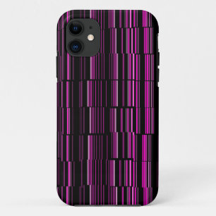 Zeer kool Modern Magenta Striped iPhone 11 Hoesje