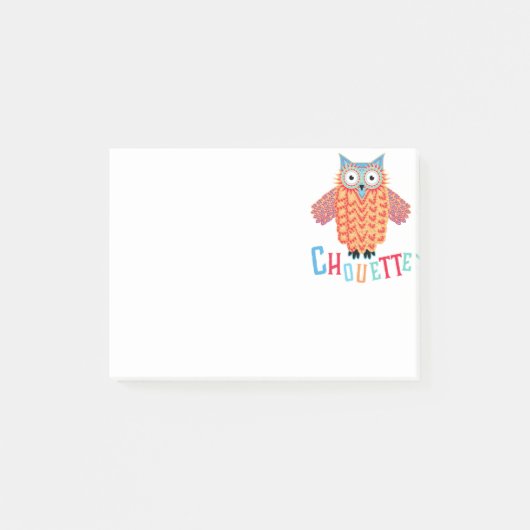 Zeer kool Owl French Pun Post-it® Notes (Voorkant)